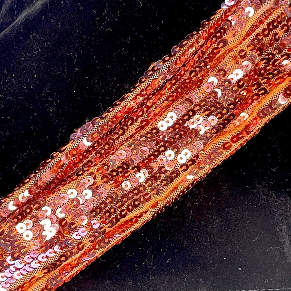 Pink Sequin Tie Belt